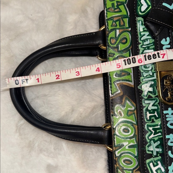 Coach Black and Green Graffiti Crossbody Bag - Picture 14 of 16